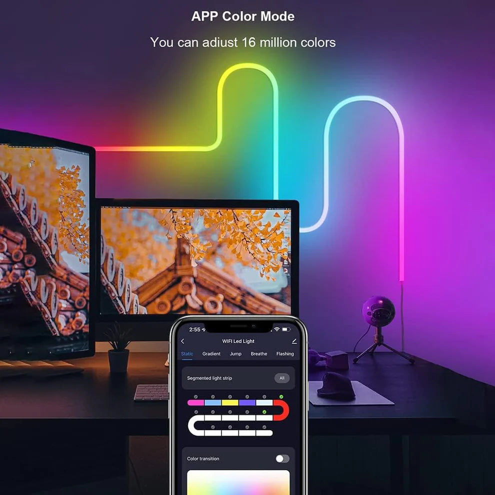 NeonGlow Smart Rope Strip Light with Music Syncing (5 Meters) by Trendyfyinds™
