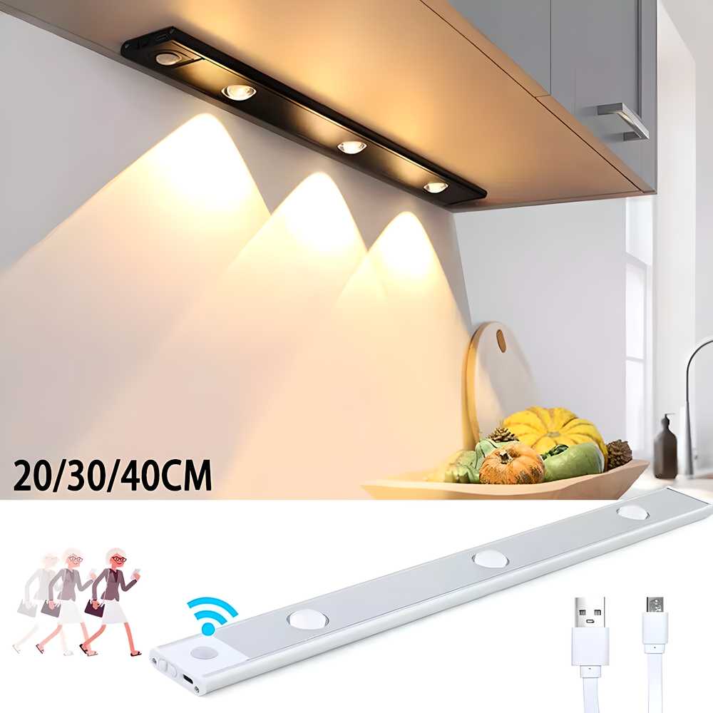 LED PIR Motion Sensor Cabinet  With USB Rechargeble by Trendyfyinds™