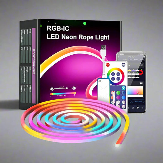 NeonGlow Smart Rope Strip Light with Music Syncing (5 Meters) by Trendyfyinds™
